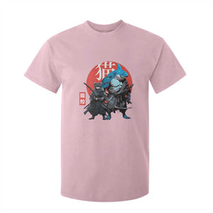 Samurai Cat Shark T Shirt For Kid Retro Japanese Animal Warrior Art TS14 Light Pink Print Your Wear