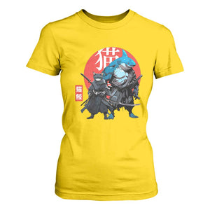 Samurai Cat Shark T Shirt For Women Retro Japanese Animal Warrior Art TS14 Daisy Print Your Wear