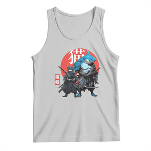Samurai Cat Shark Tank Top Retro Japanese Animal Warrior Art TS14 Ash Print Your Wear