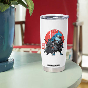 Samurai Cat Shark Tumbler Cup Retro Japanese Animal Warrior Art TS14 Print Your Wear