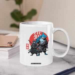 Samurai Cat Shark Coffee Mug Retro Japanese Animal Warrior Art TS14 Print Your Wear