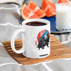 Samurai Cat Shark Coffee Mug Retro Japanese Animal Warrior Art TS14 Print Your Wear