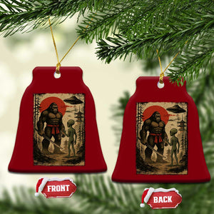 Samurai Bigfoot Japanese UFO Ceramic Ornament Sasquatch Ailen Ukiyo-e TS14 Print Your Wear
