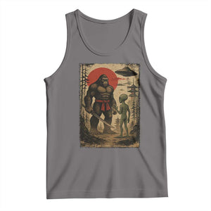 Samurai Bigfoot Japanese UFO Tank Top Sasquatch Ailen Ukiyo-e TS14 Deep Heather Print Your Wear