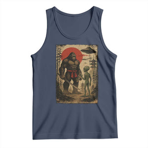 Samurai Bigfoot Japanese UFO Tank Top Sasquatch Ailen Ukiyo-e TS14 Navy Print Your Wear