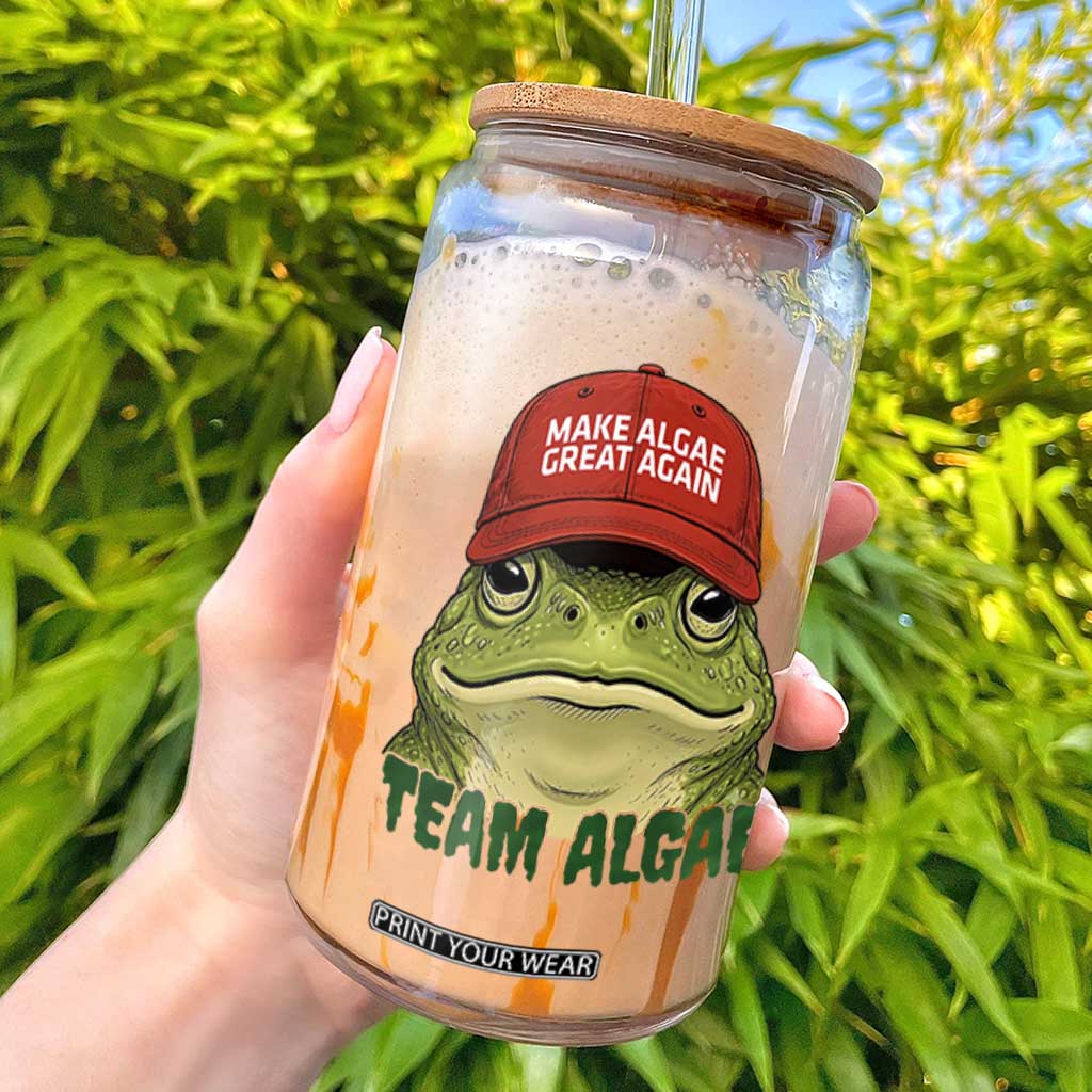 Make Algae Great Again Glass Can Funny Political Satire Nature Lover Gift TS14 White Print Your Wear