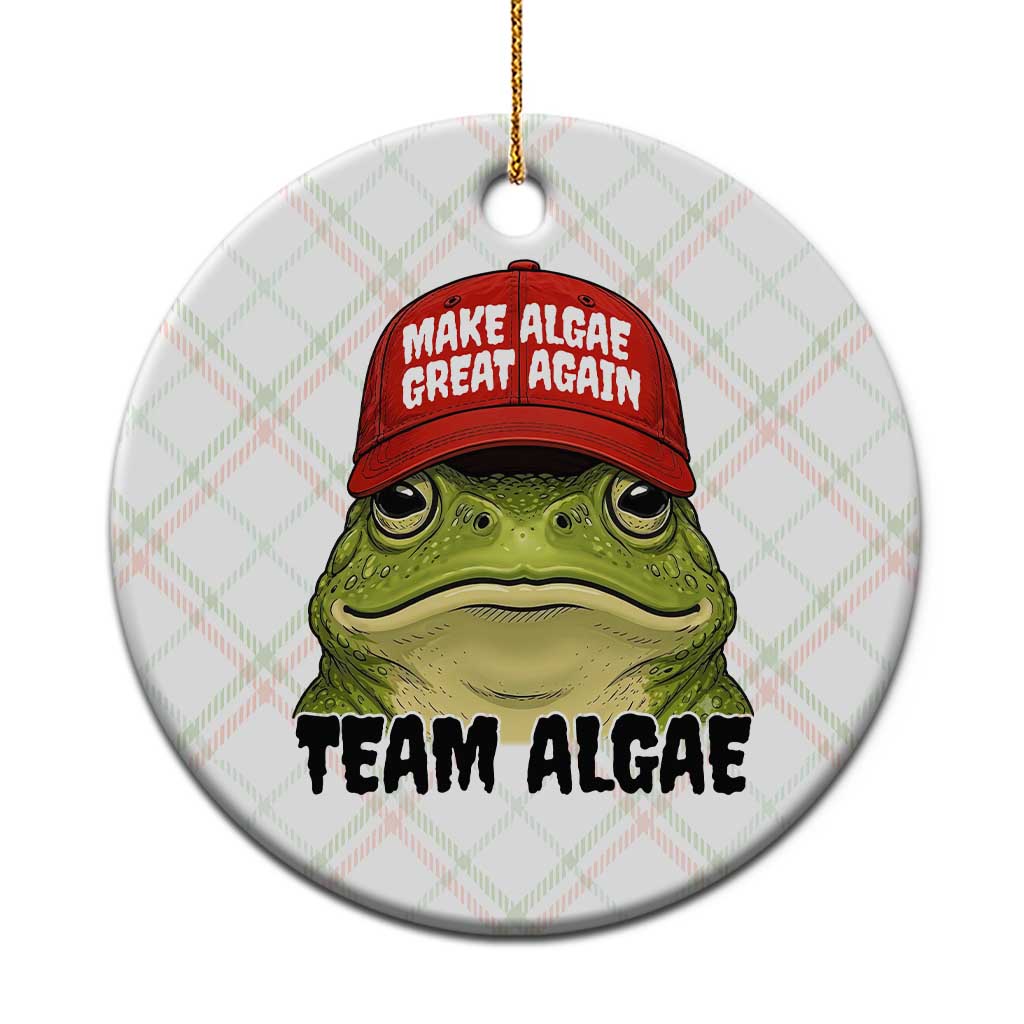 Make Algae Great Again Ceramic Ornament Funny Political Satire Nature Lover Gift TS14 1pc Christmas Plaid Print Your Wear