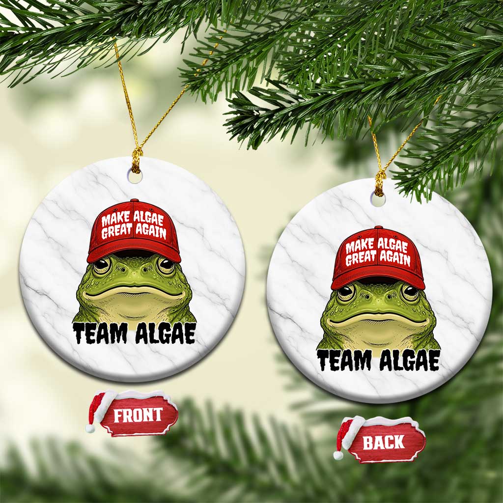Make Algae Great Again Ceramic Ornament Funny Political Satire Nature Lover Gift TS14 1pc White Marble Print Your Wear