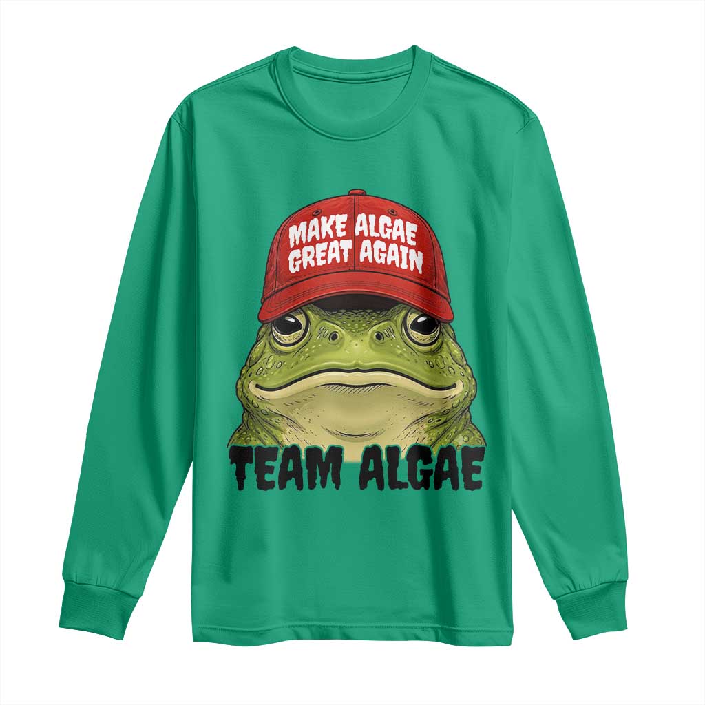 Make Algae Great Again Long Sleeve Shirt Funny Political Satire Nature Lover Gift TS14 Irish Green Print Your Wear