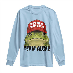 Make Algae Great Again Long Sleeve Shirt Funny Political Satire Nature Lover Gift TS14 Light Blue Print Your Wear