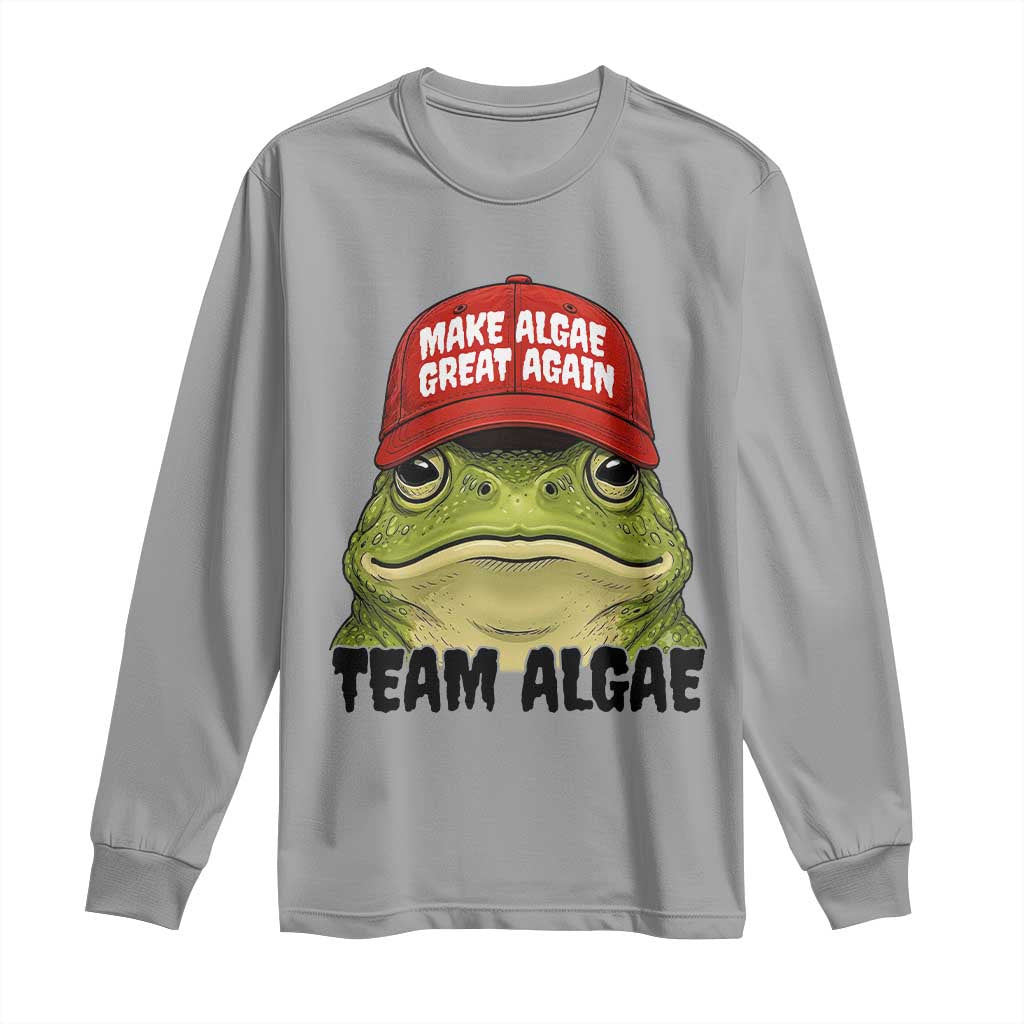 Make Algae Great Again Long Sleeve Shirt Funny Political Satire Nature Lover Gift TS14 Sport Gray Print Your Wear