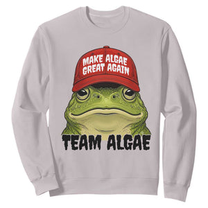 Make Algae Great Again Sweatshirt Funny Political Satire Nature Lover Gift TS14 S Ice Gray Print Your Wear