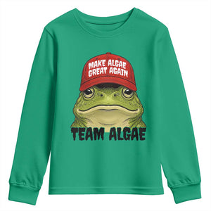 Make Algae Great Again Youth Sweatshirt Funny Political Satire Nature Lover Gift TS14 Irish Green Print Your Wear