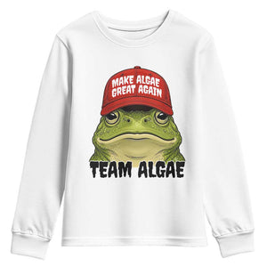 Make Algae Great Again Youth Sweatshirt Funny Political Satire Nature Lover Gift TS14 White Print Your Wear