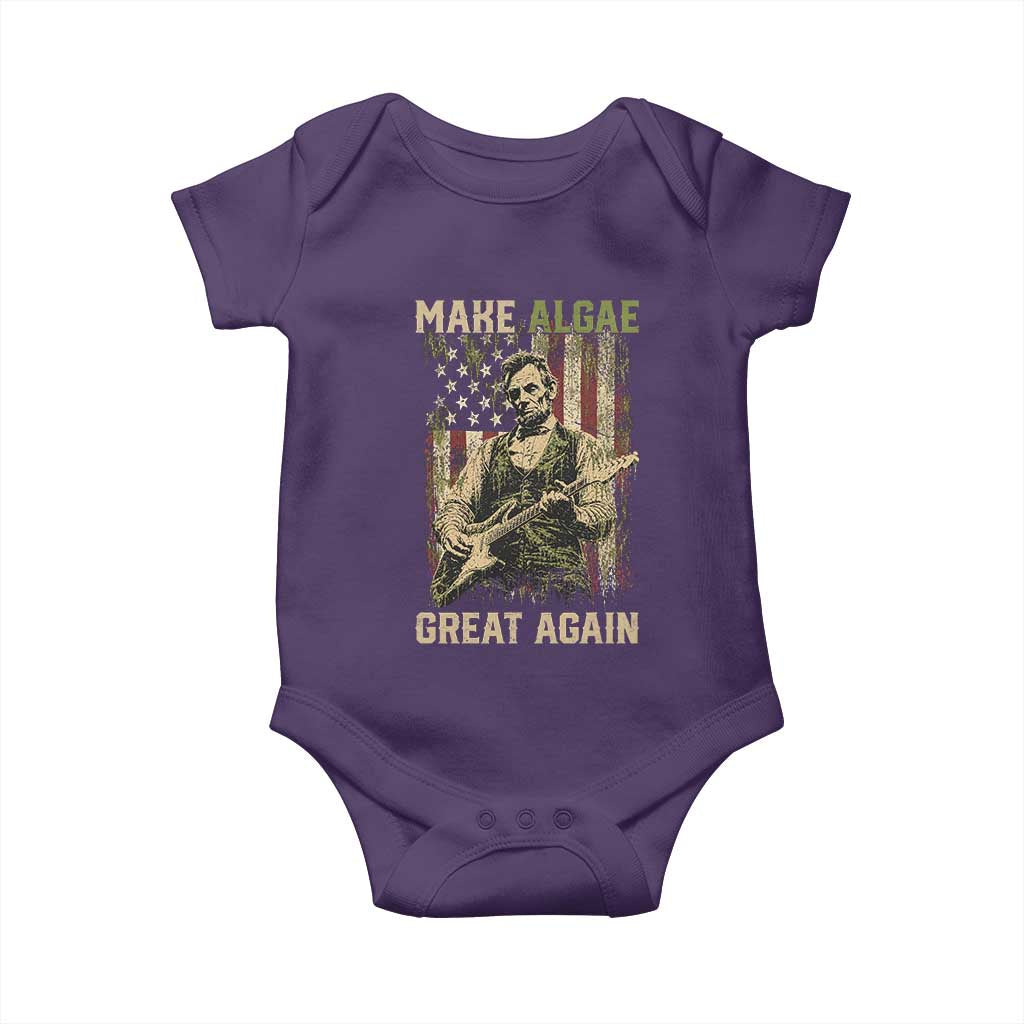 Make Algae Great Again Baby Onesie Funny Lincoln Political Satire Humor TS14 Purple Print Your Wear