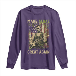 Make Algae Great Again Long Sleeve Shirt Funny Lincoln Political Satire Humor TS14 Purple Print Your Wear
