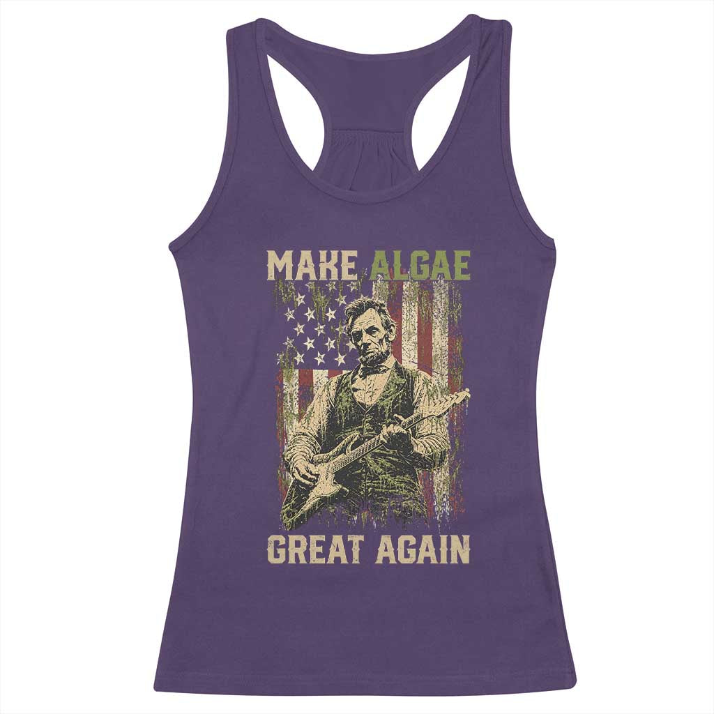 Make Algae Great Again Racerback Tank Top Funny Lincoln Political Satire Humor TS14 Purple Print Your Wear