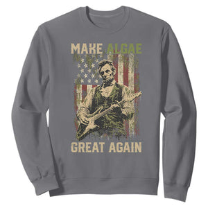 Make Algae Great Again Sweatshirt Funny Lincoln Political Satire Humor TS14 S Charcoal Print Your Wear