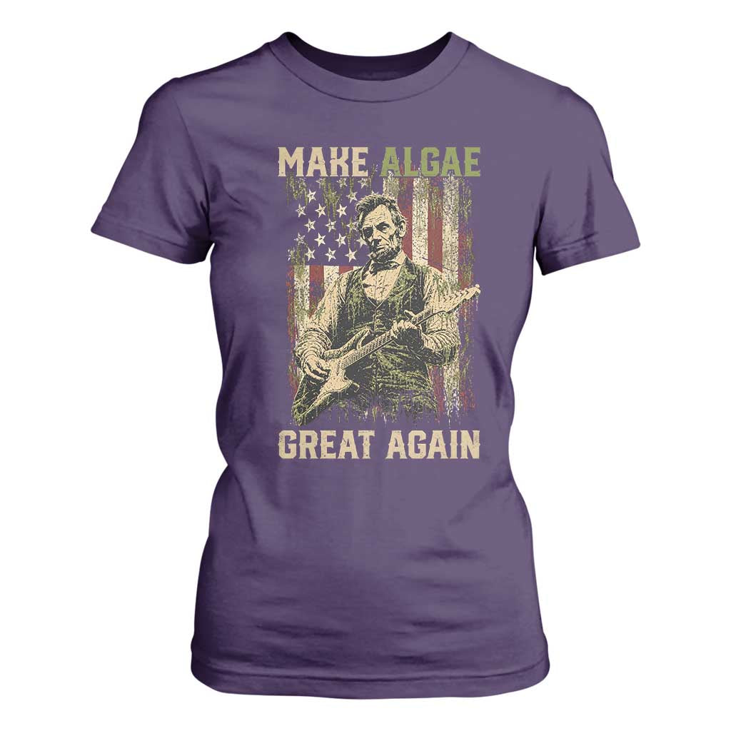 Make Algae Great Again T Shirt For Women Funny Lincoln Political Satire Humor TS14 Purple Print Your Wear