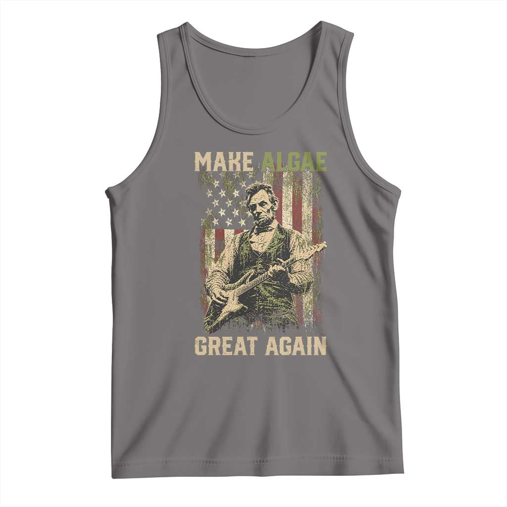 Make Algae Great Again Tank Top Funny Lincoln Political Satire Humor TS14 Deep Heather Print Your Wear