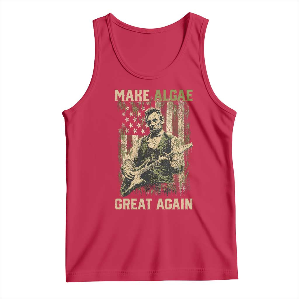 Make Algae Great Again Tank Top Funny Lincoln Political Satire Humor TS14 Red Print Your Wear