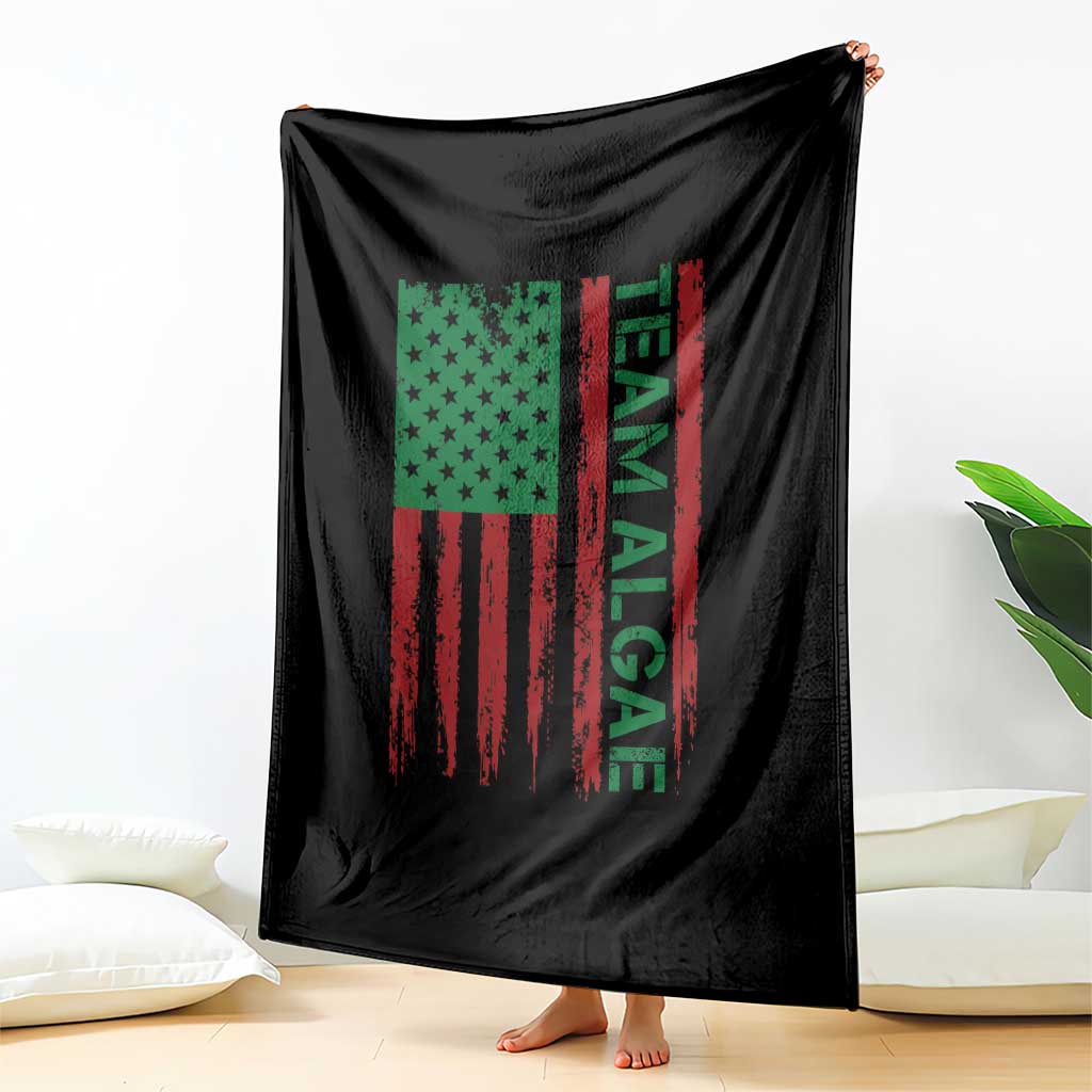 Team Algae Throw Blanket Funny Make Algae Great Again American Flag Political Meme TS14 Print Your Wear