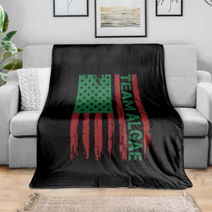 Team Algae Throw Blanket Funny Make Algae Great Again American Flag Political Meme TS14 Print Your Wear