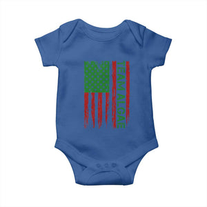 Team Algae Baby Onesie Funny Make Algae Great Again American Flag Political Meme TS14 Royal Blue Print Your Wear