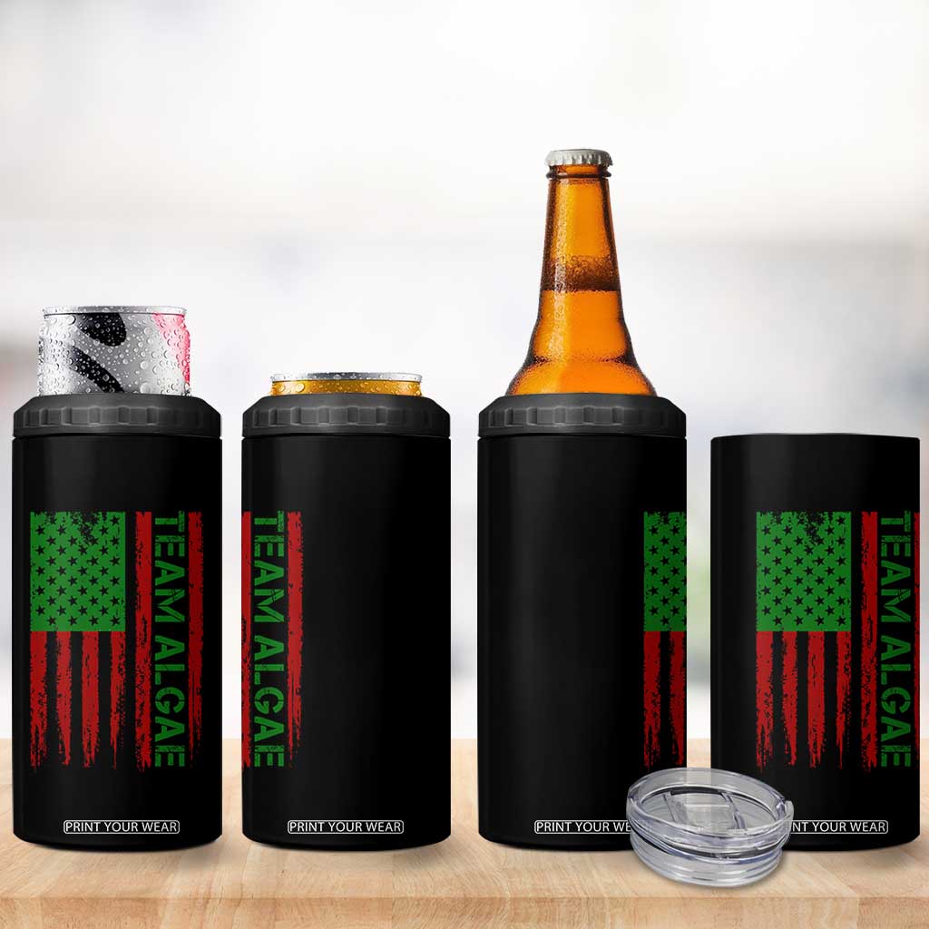 Team Algae 4 in 1 Can Cooler Tumbler Funny Make Algae Great Again American Flag Political Meme TS14 Print Your Wear
