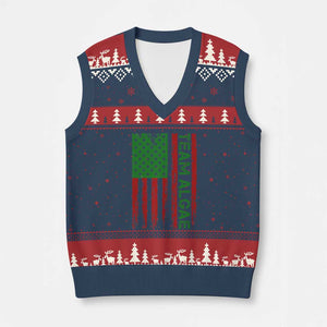 Team Algae V-Neck Knit Sweater Vest Funny Make Algae Great Again American Flag Political Meme TS14 Navy Red Print Your Wear