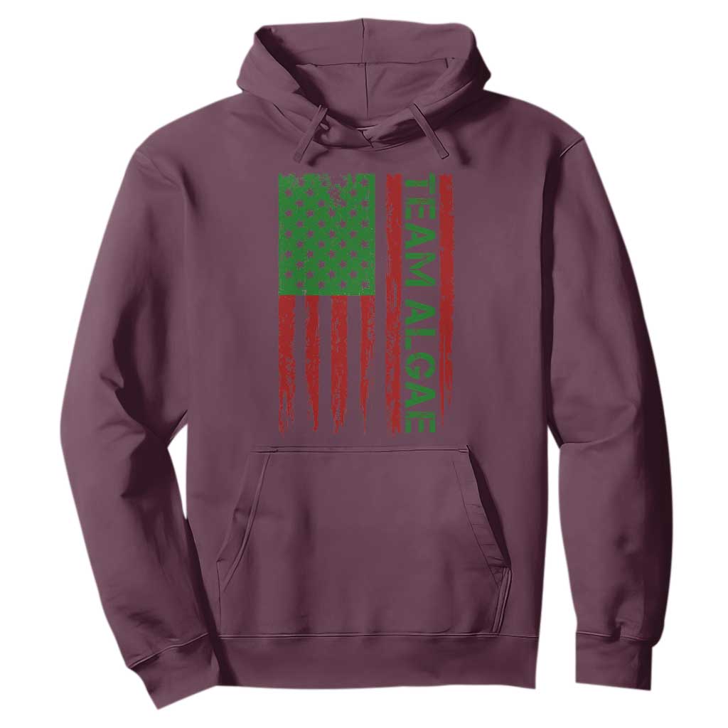 Team Algae Hoodie Funny Make Algae Great Again American Flag Political Meme TS14 Maroon Print Your Wear