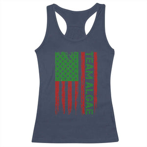 Team Algae Racerback Tank Top Funny Make Algae Great Again American Flag Political Meme TS14 Navy Print Your Wear