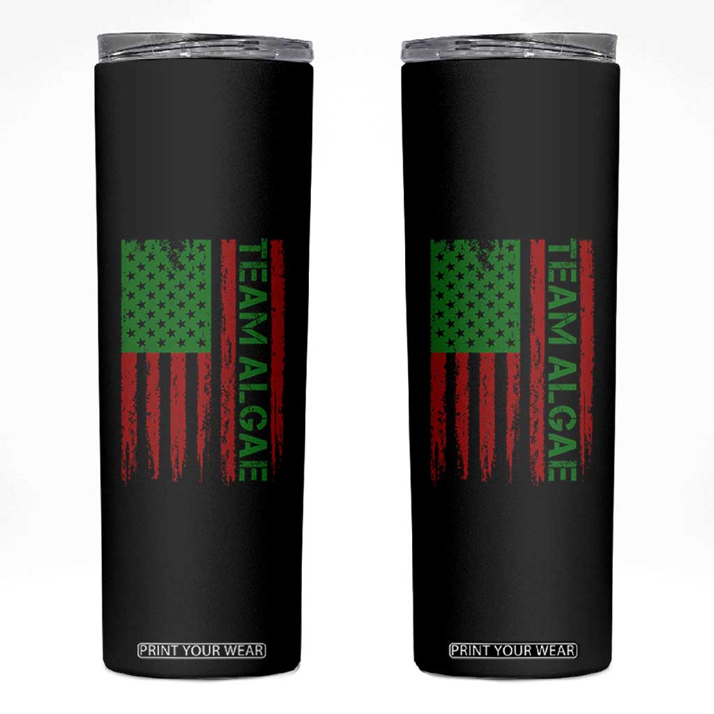Team Algae Skinny Tumbler Funny Make Algae Great Again American Flag Political Meme TS14 Black Print Your Wear