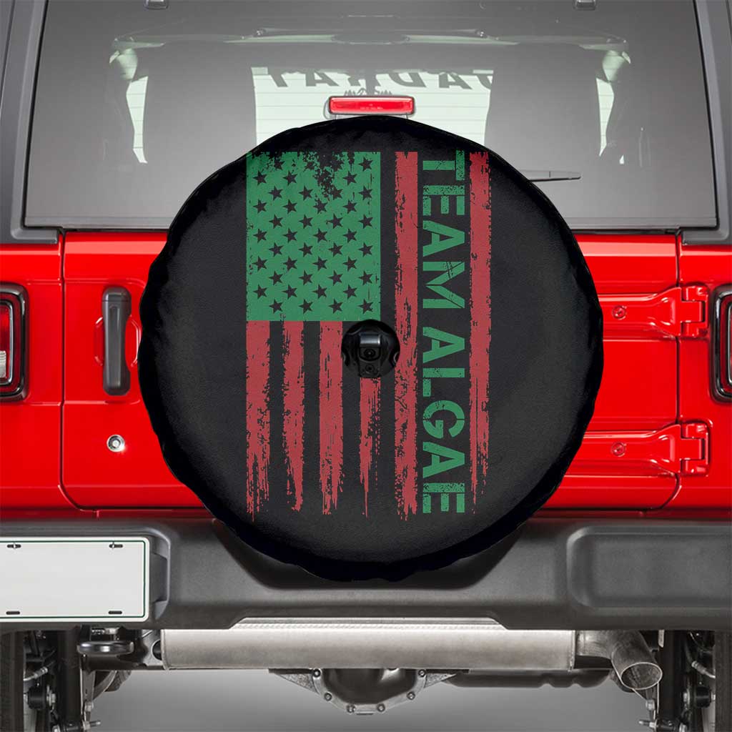 Team Algae Spare Tire Cover Funny Make Algae Great Again American Flag Political Meme TS14 Black Print Your Wear