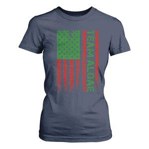 Team Algae T Shirt For Women Funny Make Algae Great Again American Flag Political Meme TS14 Navy Print Your Wear