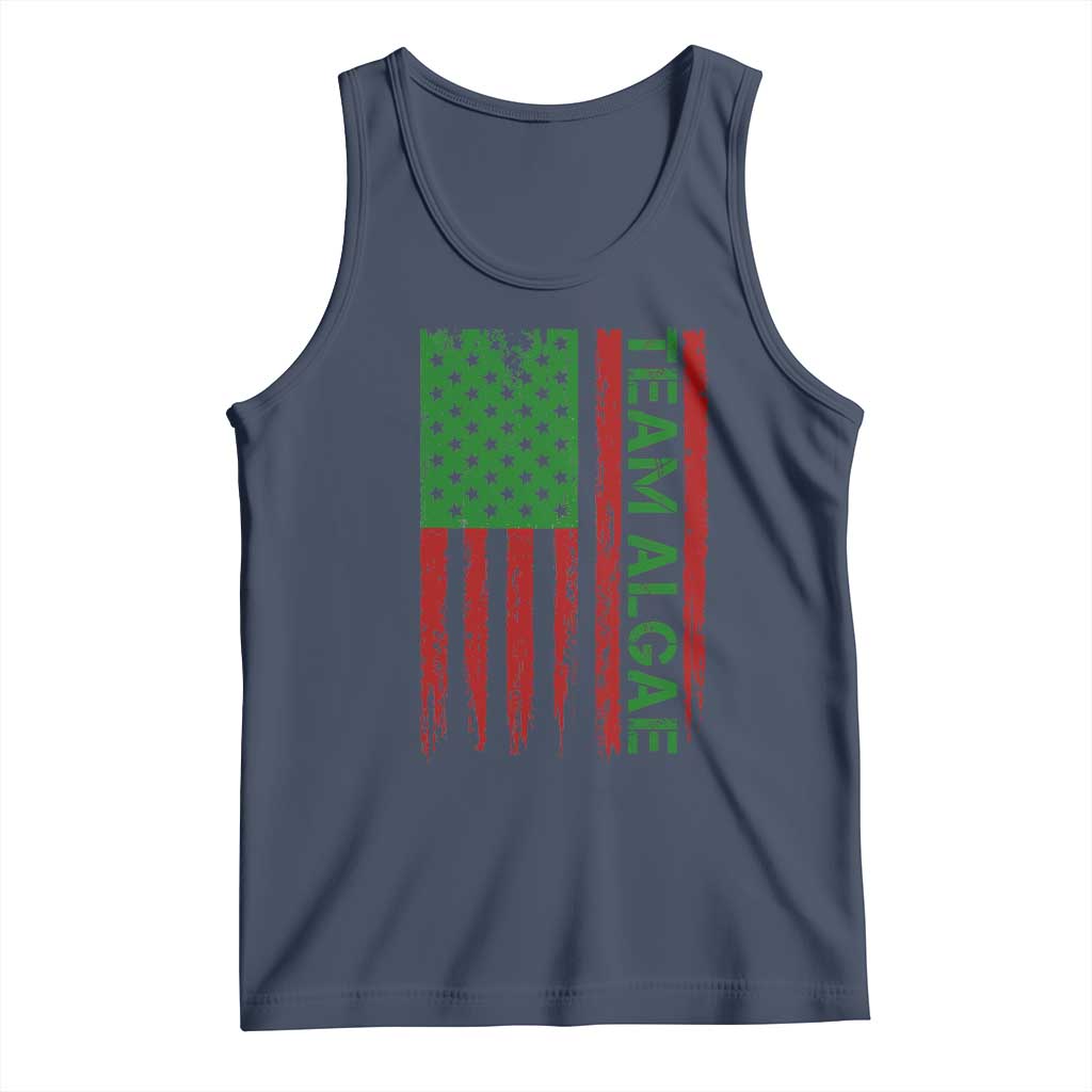 Team Algae Tank Top Funny Make Algae Great Again American Flag Political Meme TS14 Navy Print Your Wear