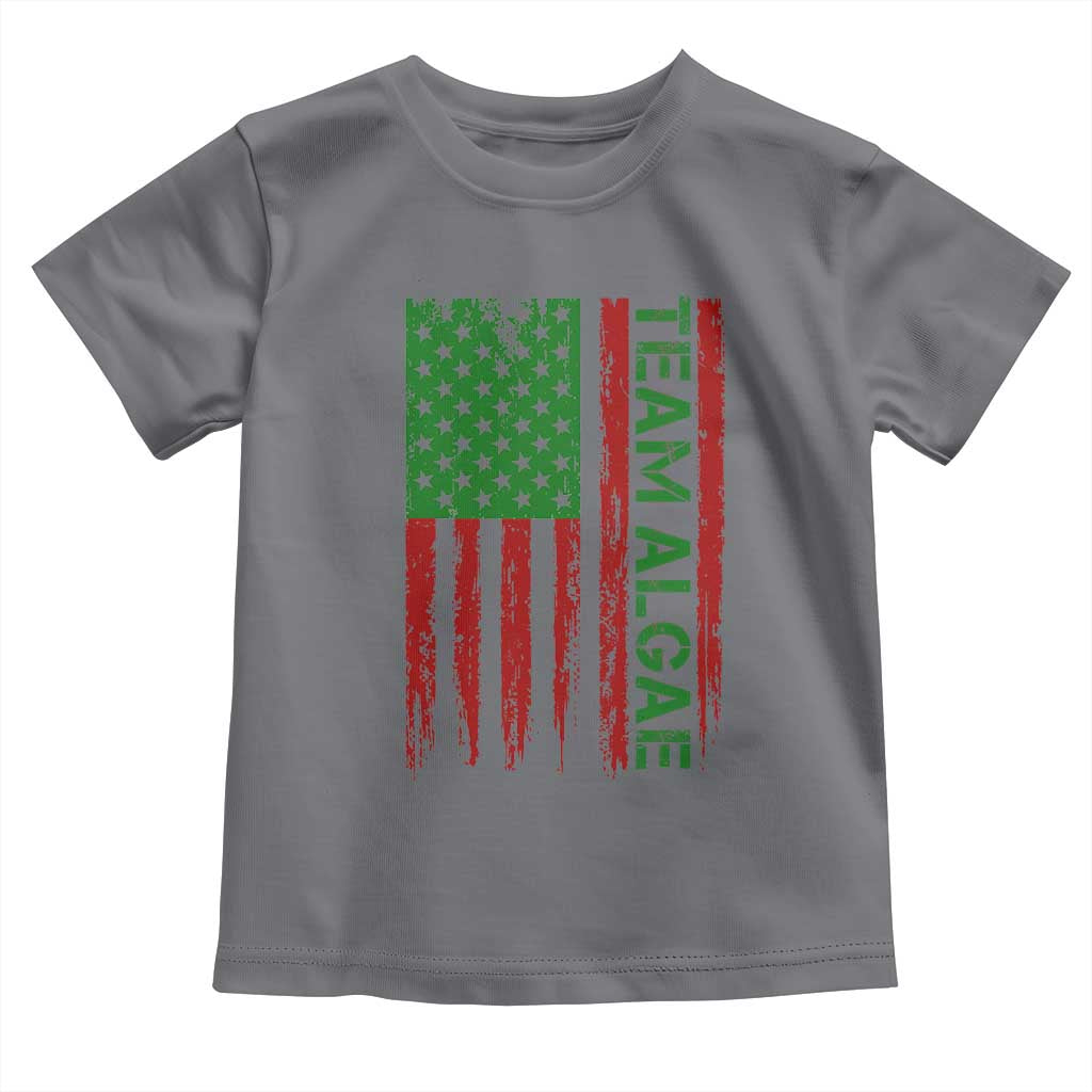 Team Algae Toddler T Shirt Funny Make Algae Great Again American Flag Political Meme TS14 Charcoal Print Your Wear
