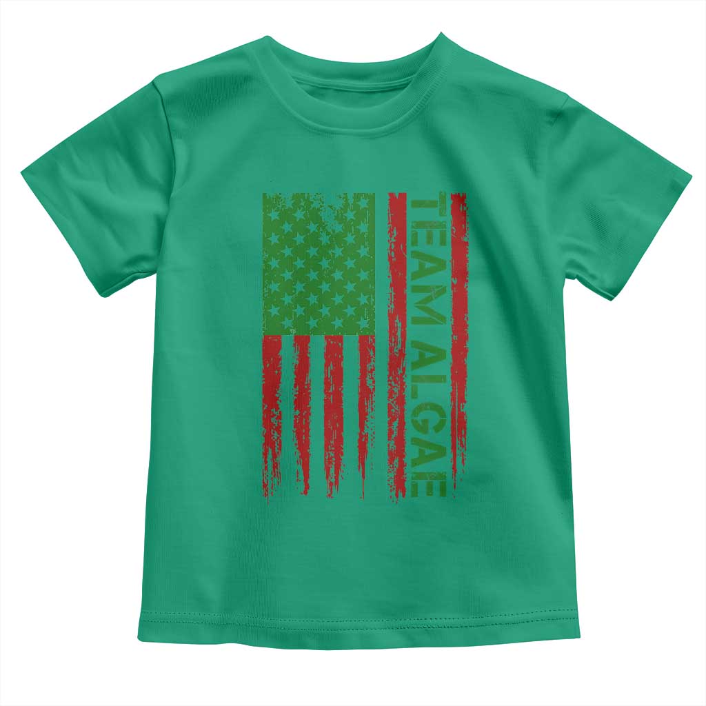 Team Algae Toddler T Shirt Funny Make Algae Great Again American Flag Political Meme TS14 Irish Green Print Your Wear