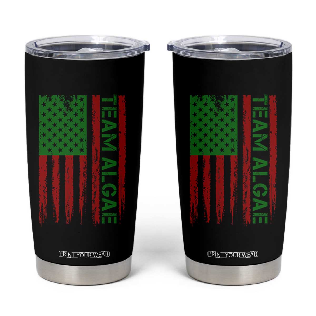Team Algae Tumbler Cup Funny Make Algae Great Again American Flag Political Meme TS14 Black Print Your Wear