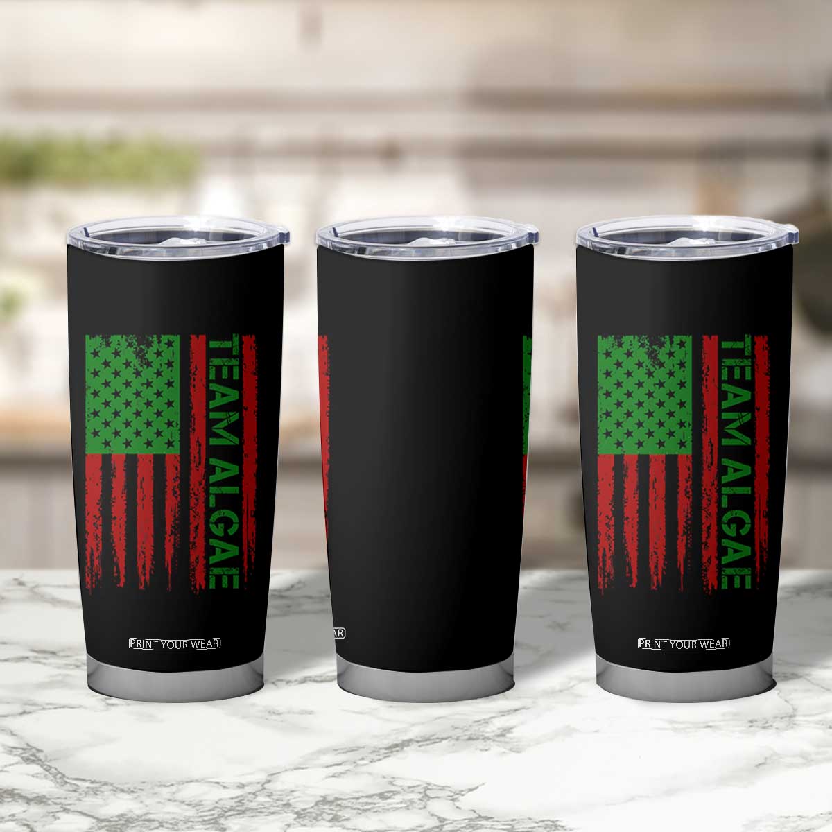 Team Algae Tumbler Cup Funny Make Algae Great Again American Flag Political Meme TS14 Print Your Wear