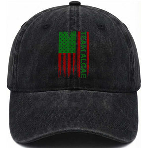 Team Algae Washed Cotton Baseball Cap Funny Make Algae Great Again American Flag Political Meme TS14 Print Your Wear