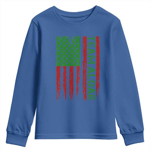 Team Algae Youth Sweatshirt Funny Make Algae Great Again American Flag Political Meme TS14 Royal Blue Print Your Wear