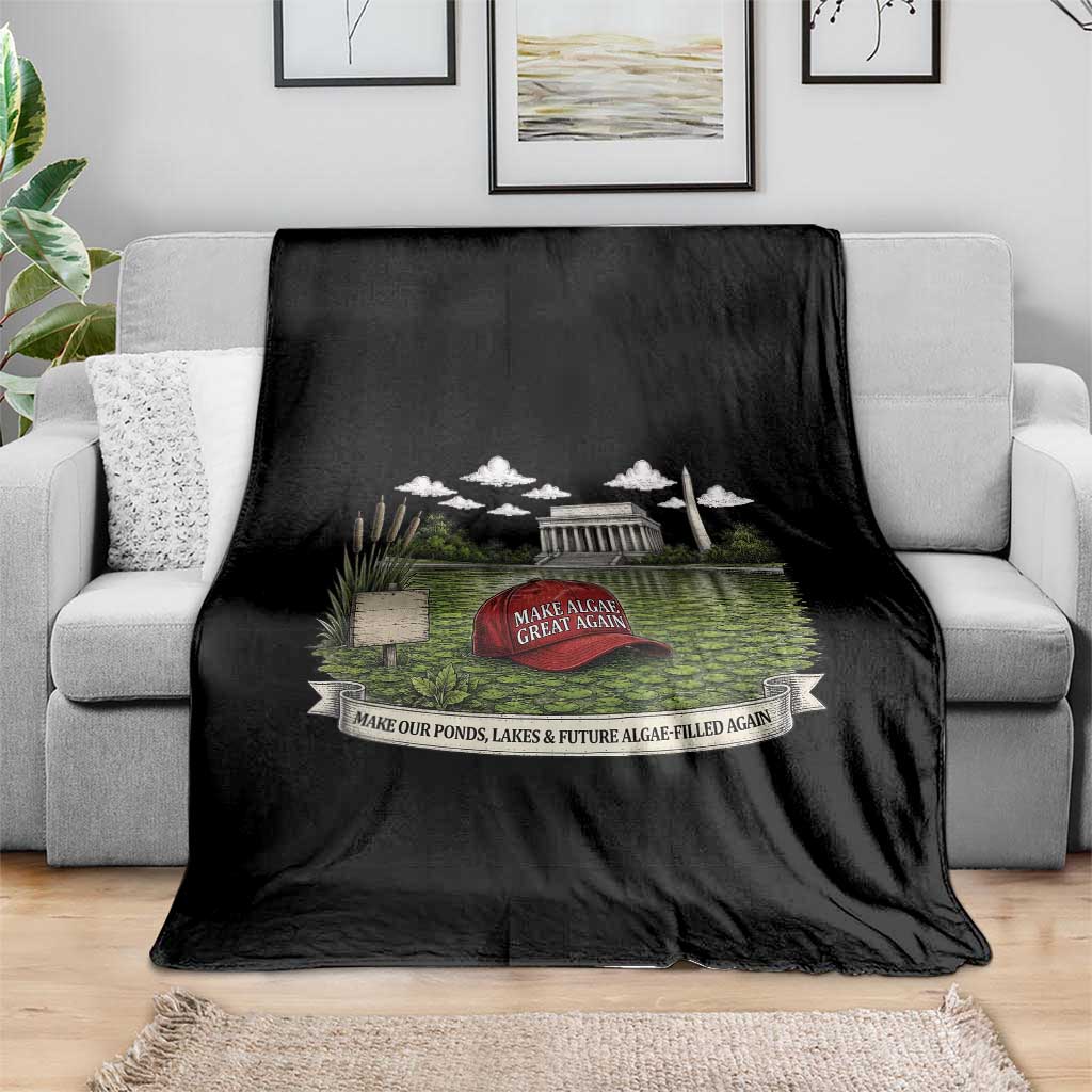 Make Algae Great Again Throw Blanket Funny Political Satire Humor TS14 Print Your Wear