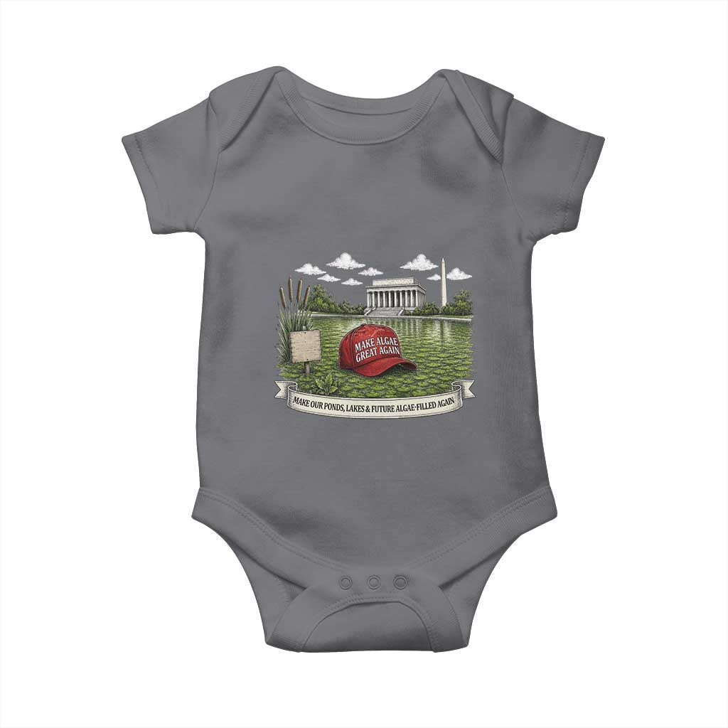 Make Algae Great Again Baby Onesie Funny Political Satire Humor TS14 Charcoal Print Your Wear