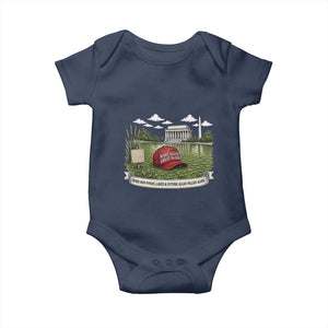 Make Algae Great Again Baby Onesie Funny Political Satire Humor TS14 Navy Print Your Wear
