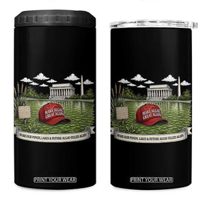 Make Algae Great Again 4 in 1 Can Cooler Tumbler Funny Political Satire Humor TS14 One Size: 16 oz Black Print Your Wear
