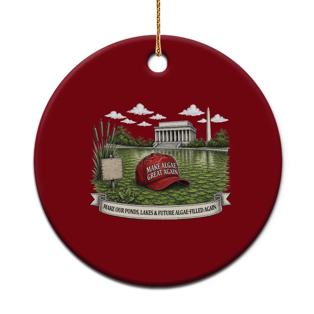 Make Algae Great Again Ceramic Ornament Funny Political Satire Humor TS14 1pc Red Print Your Wear