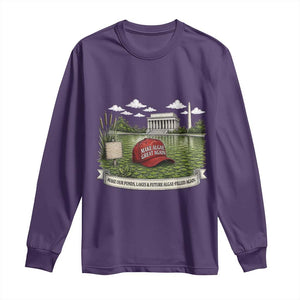 Make Algae Great Again Long Sleeve Shirt Funny Political Satire Humor TS14 Purple Print Your Wear