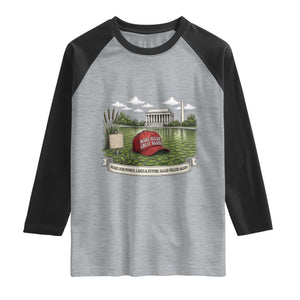 Make Algae Great Again Raglan Shirt Funny Political Satire Humor TS14 Heather Gray Black Print Your Wear