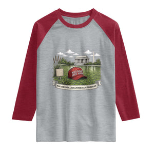 Make Algae Great Again Raglan Shirt Funny Political Satire Humor TS14 Heather Gray Heather Red Print Your Wear